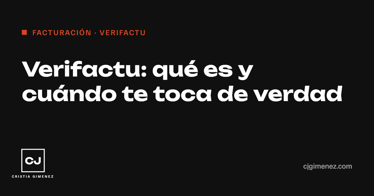 Portada del artículo sobre Verifactu para autónomos